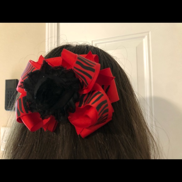 Zebra pattern bow set - Picture 5 of 7